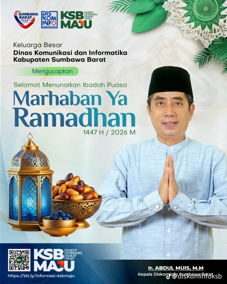 Dinas Komunikasi dan Informatika Sumbawa Barat Mengucapkan Selamat Menunaikan Ibadah Puasa 1447 Hijriah
