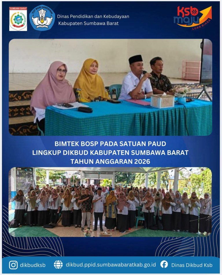 Dikbud KSB Lakukan Bimtek BOSP Pada Satuan PAUD