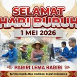 Iklan Dinas Sosial Sumbawa Barat: Selamat Hari Buruh Internasional, 1 Mei 2026