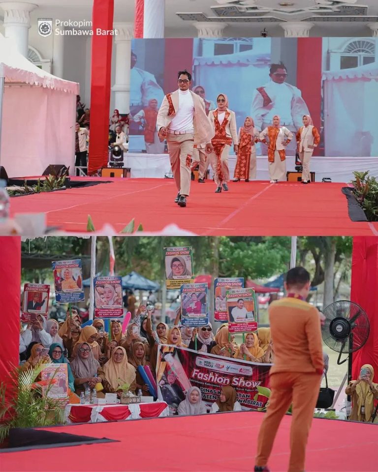 Semarak Hari Lahir KSB ke-23: Guru dan Tenaga Pendidik Unjuk Gigi di Panggung Fashion Show Pesona Tenun Sumbawa Barat